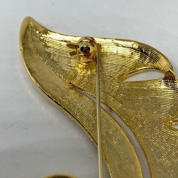 Avon brooch Vintage feather brooch gold tone by Avon 1998 - Picture 5 of 6
